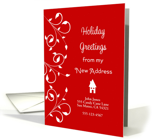 My New Address Christmas Card-Custom-New House-I've Moved card