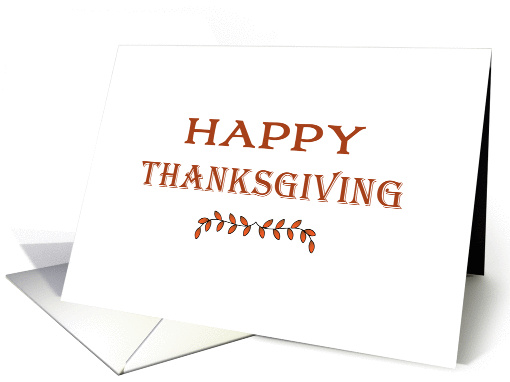 General Thanksgiving Card with Small Leaf Design card (1181828)