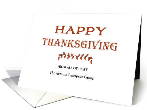 From Business Thanksgiving Card Customizable Text-Small... (1181830)
