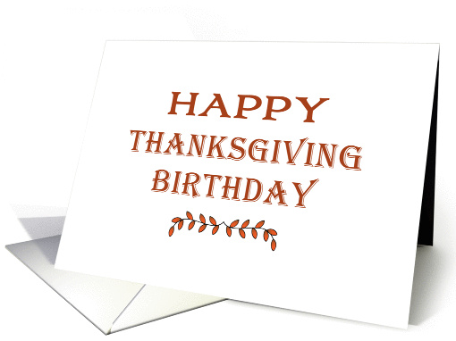 Birthday on Thanksgiving Card-Small Leaf... (1182000)