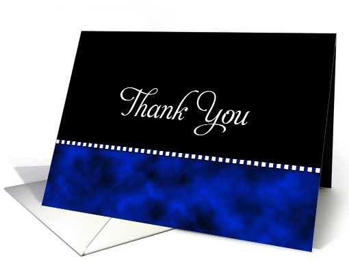 General Thank You Card - Blue and Black card (1190432)