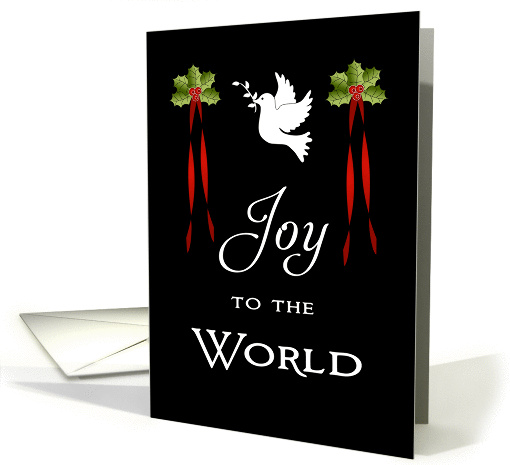 Joy to the World Christmas Card-Dove with... (1190438)