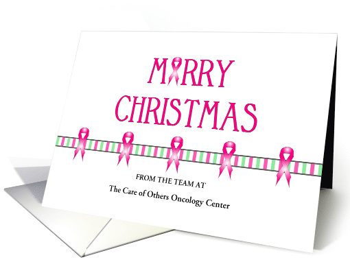 Breast Cancer Christmas Card Customizable Text-Merry... (1191212)