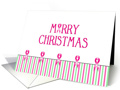 Breast Cancer Christmas Card - Merry Christmas-Breast... (1191224)