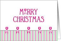 Breast Cancer Christmas Card - Merry Christmas-Breast Cancer Ribbons card