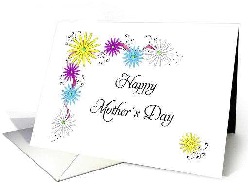 For Mom / Mother Mother's Day Greeting Card - Flower Border card