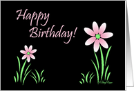 For Her-For Female-Happy Birthday Greeting Card - Digital Flowers card