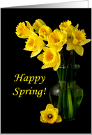 Thinking of You Greeting Card with Yellow Daffodils-Happy Spring card