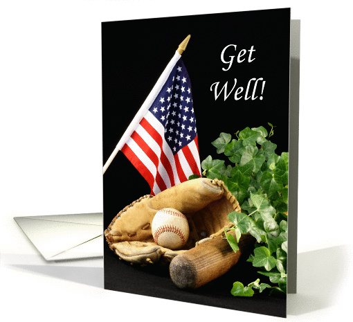 Baseball Get Well Greeting Card with Baseball... (172057)