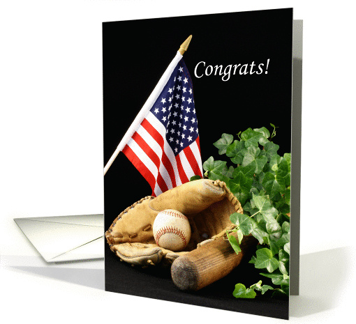 General Congratulations Greeting Card with Baseball Theme card