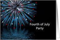 4th of July Party-Fourth of July Invitation-Fireworks card