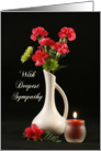 With Deepest Sympathy - Carnations and Candle card