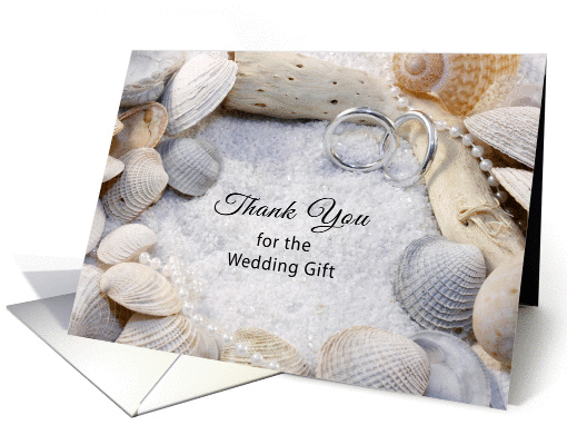 Thank You For the Wedding Gift Greeting Card-Shells-Silver... (218849)