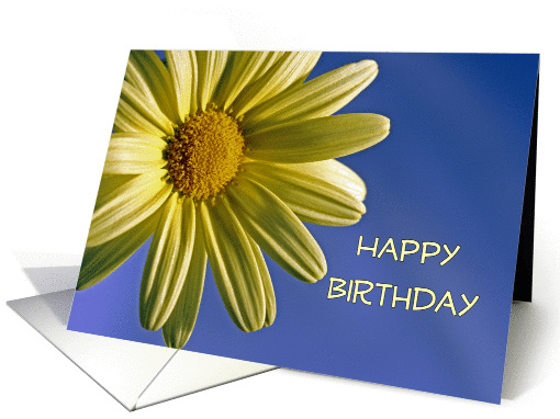 Birthday Greeting Card with Yellow Daisy Photo card (239197)