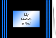 Divorce - Black and Blue card