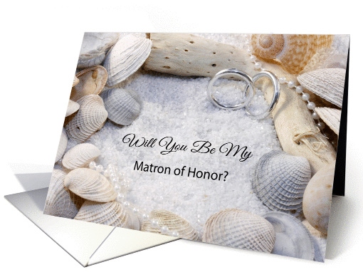 Will You Be My Matron of Honor Invitation-Beach... (250246)