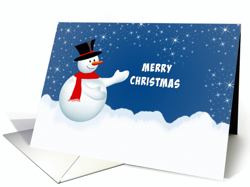 General Christmas Card with Snowman in Winter Scene card (273329)
