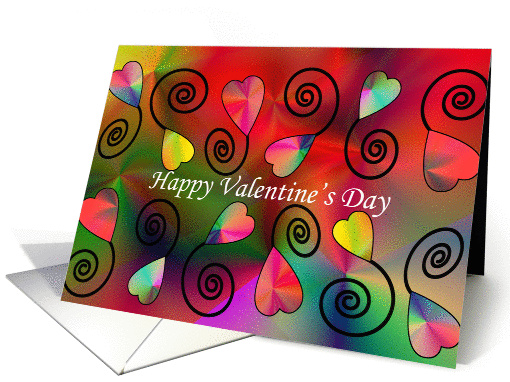 Happy Valentine's Day Greeting Card-Colorful Heart... (331220)