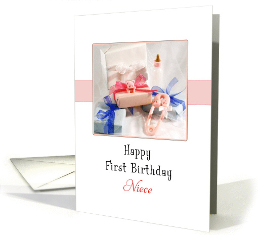 For Niece First Birthday Greeting Card-Presents, Baby... (361280)
