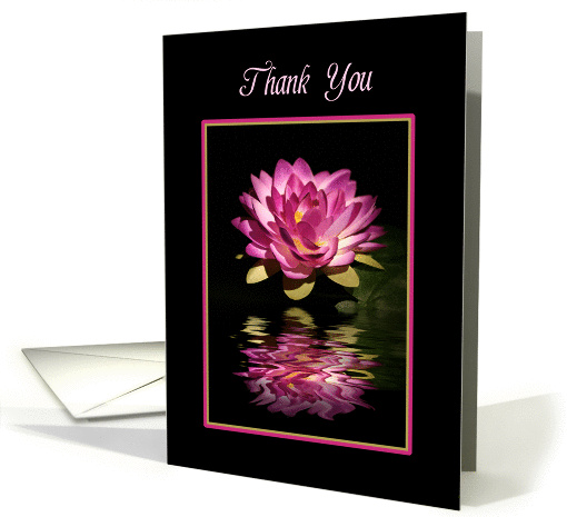Thank You Card with Lotus Blossom-Water Lily Flower card (362556)
