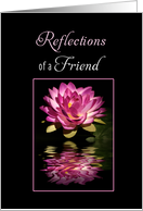 Care Giver Thank You From Cancer Patient Card-Lotus Flower-Water Lily card