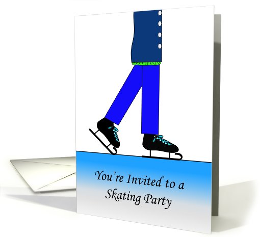 Ice Skating Party Invitation for Boys card (364299)