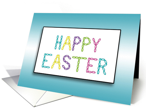 Happy Easter Greeting Card with Easter Eggs card (367534)