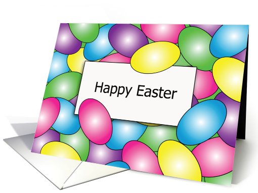 Happy Easter Card, Colorful Easter Eggs card (367885)