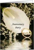 Calla Lily Anniversary Invitation 3 card