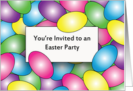 Easter Party Invitation, Easter Eggs card