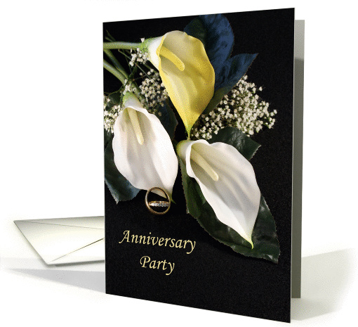 Anniversary Party Invitation - Calla Lillies card (375650)