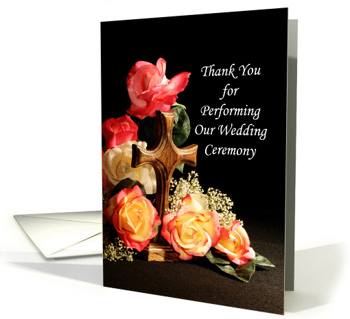 For Officiant Thank You for Performing Our Wedding Ceremony card