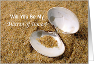 For Matron of Honor-Be My Matron of Honor Card for Beach Wedding card