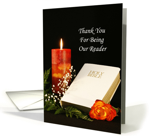 Thank You For Being Our Reader Greeting Card-With Bible,... (385674)
