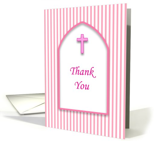 Religious Pink Thank You card (400542)