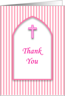 Religious Pink Thank You Card