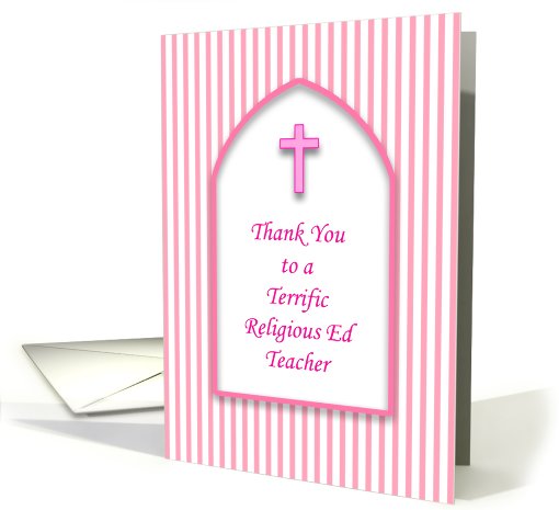 Thank You Card for Religious Ed Teacher card (400602)