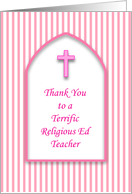 Thank You Card for Religious Ed Teacher card