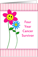 Four Year Cancer Survivor Anniversary Card