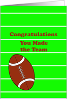 Congratulations You Made the Team card