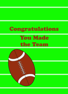 Congratulations You Made the Team