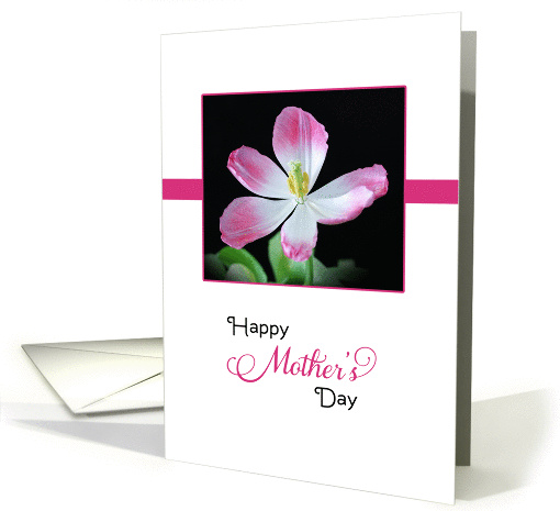 For Mom / For Mother Happy Mother's Day Greeting Card-Pink Tulip card