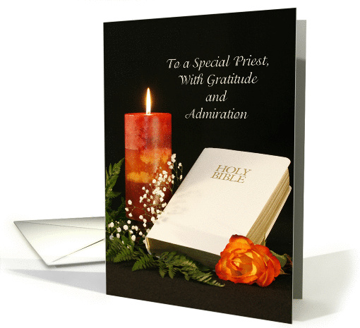 Thank You For Being a Priest Greeting Card-Orange... (425199)
