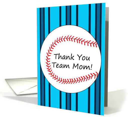 Thank You Baseball Team Mom card (426824)