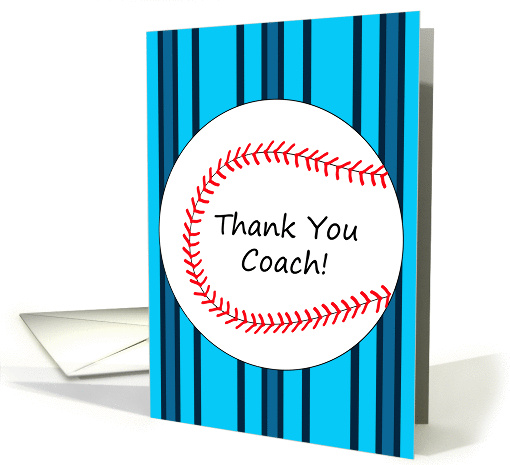Thank You Baseball Coach card (426828)