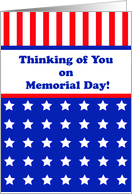 Memorial Day Greeting Card-Stars and Stripes card