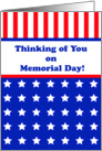Memorial Day Greeting Card-Stars and Stripes card