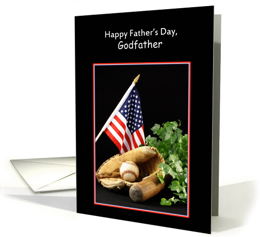 For Godfather Father's Day Greeting Card with Sports Theme card