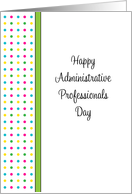 Happy Administrative Professionals Day Greeting Card-Mini Dot Design card