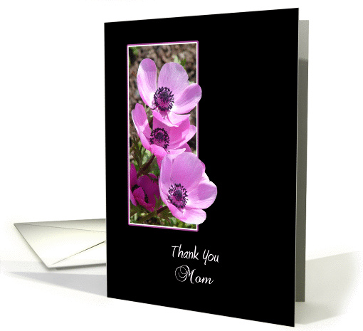 For Mom / Mother Thank You Card for Wedding with Purple Flowers card